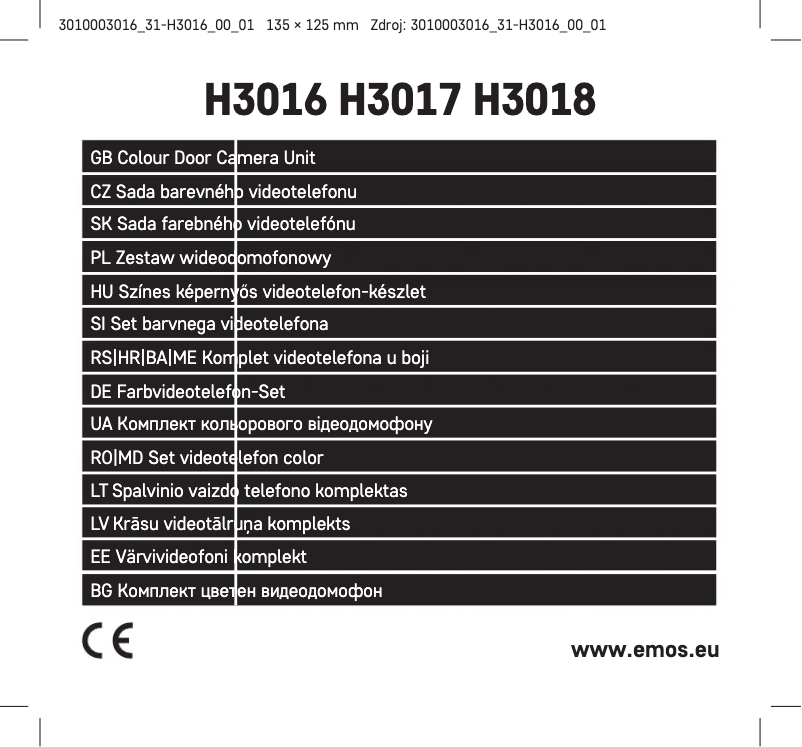 Page 1 of the manual User Manual Emos H3016