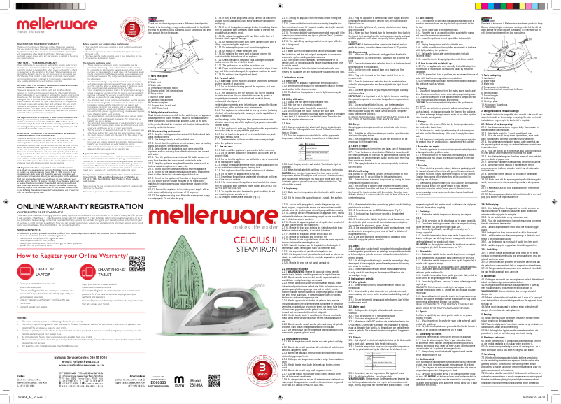 First page image of the manual for Celcius II 23180A