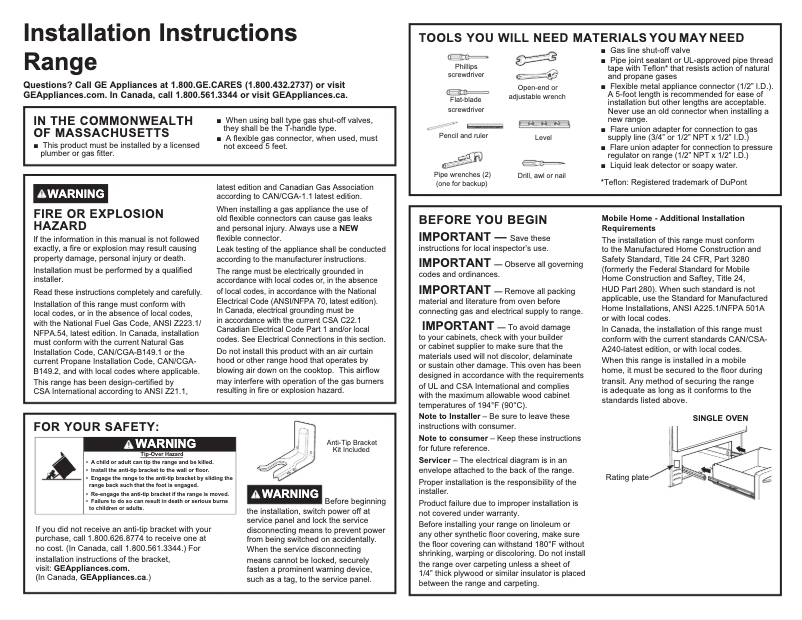 First page image of the manual for JGS760SPSS