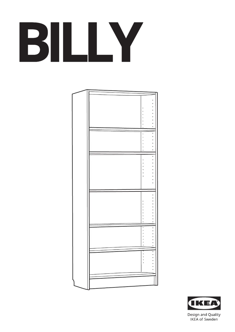 Page 1 of the manual User Manual Ikea BILLY 505.086.52