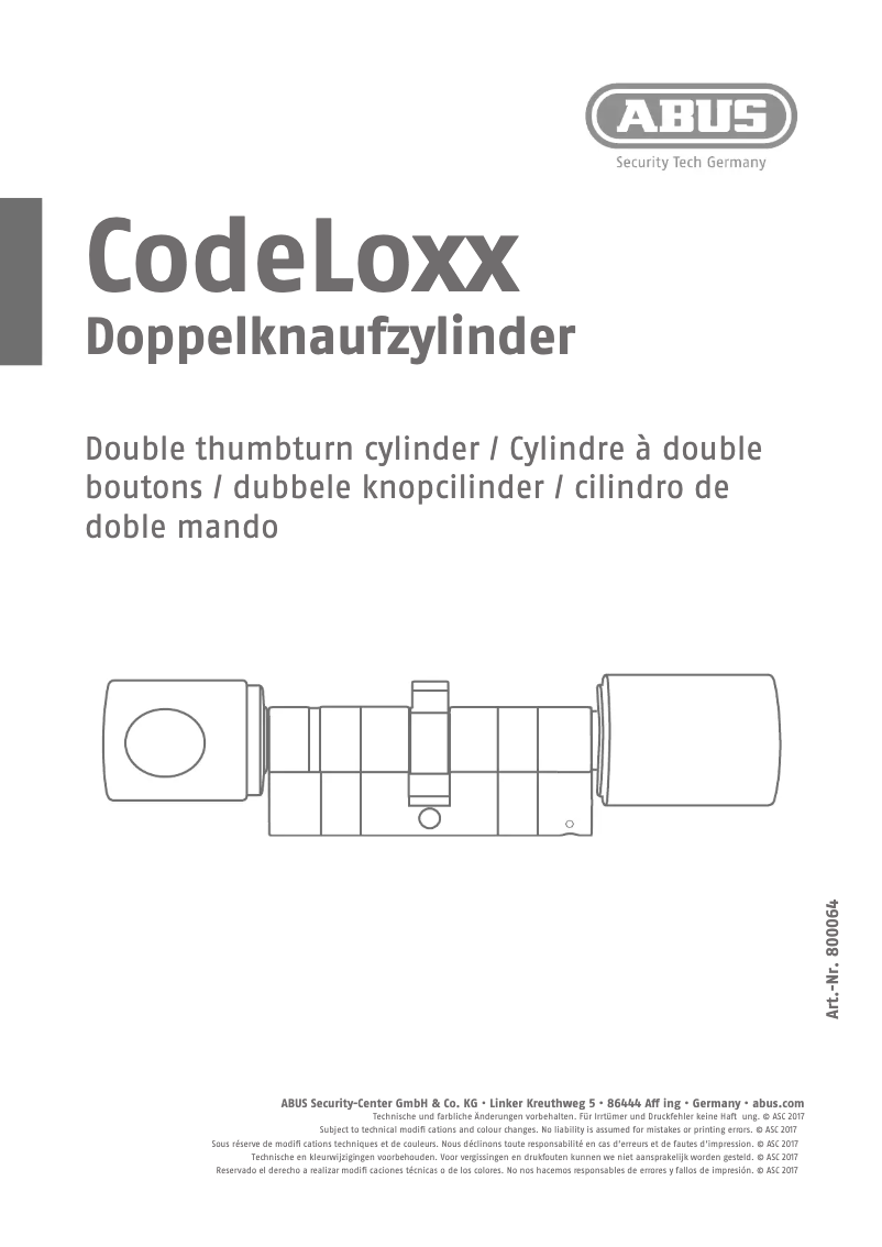 Page 1 de la notice Mode d'emploi Abus CLX-LPXA-SP-10