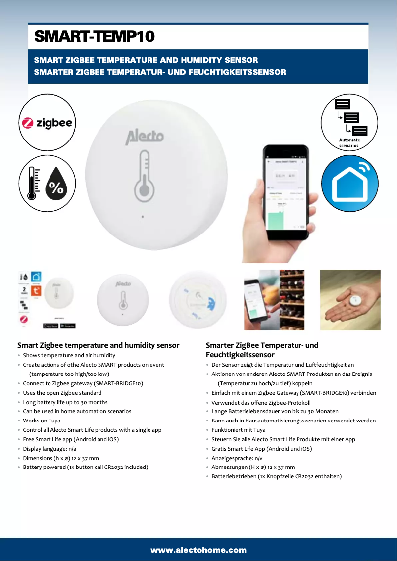 First page image of the manual for SMART-TEMP10