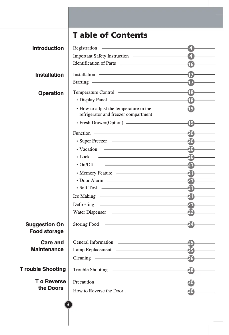 Page 1 of the manual User Manual LG GR-F449BSQW