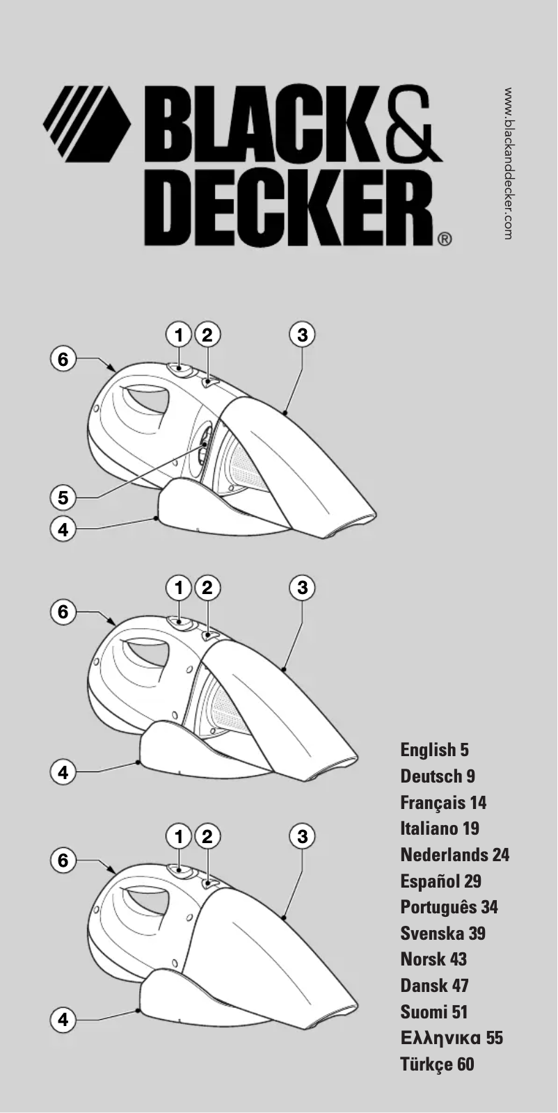 Page 1 of the manual User Manual Black & Decker V6005