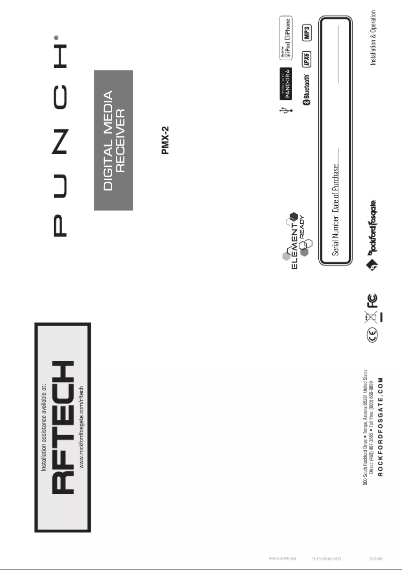 Page 1 de la notice Manuel utilisateur Rockford Fosgate RFGNRL-RSW16