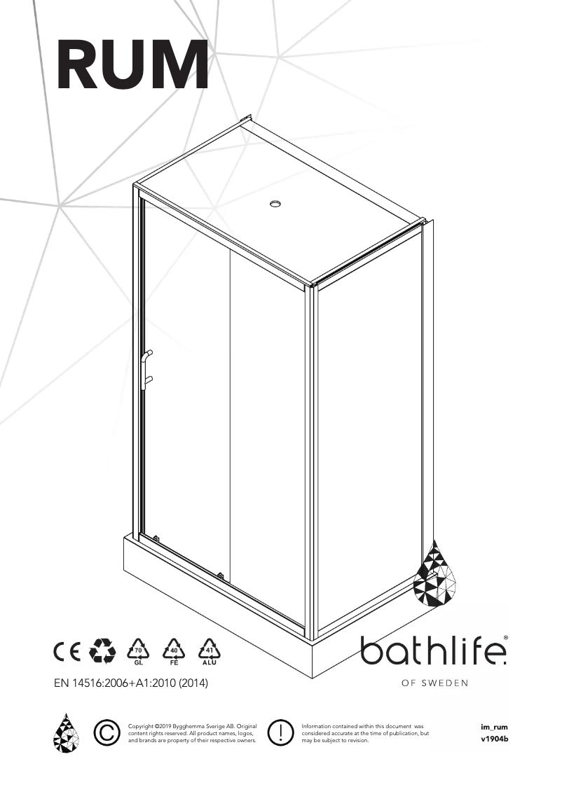 First page image of the manual for Rum