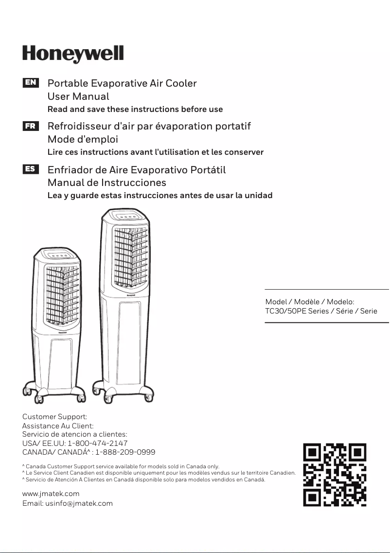 Page 1 of the manual User Manual Honeywell TC30