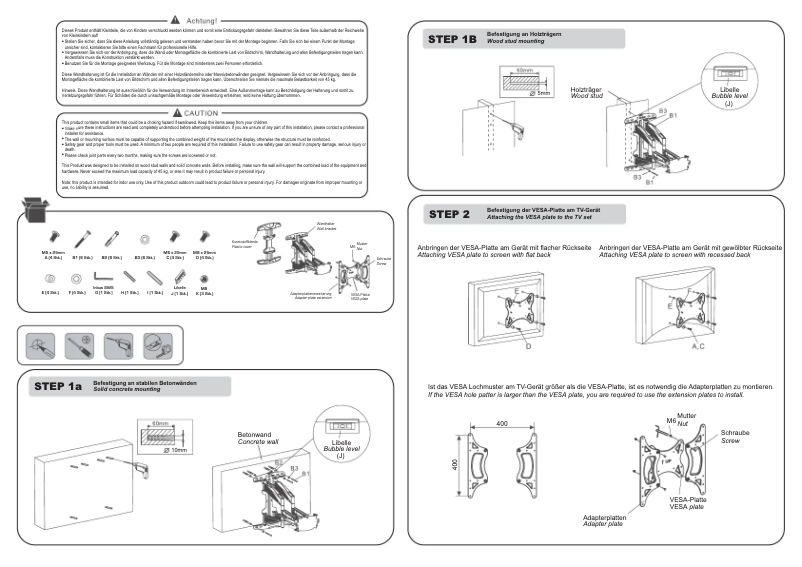 Page 1 of the manual User Manual TechniSat TechniMount Flex