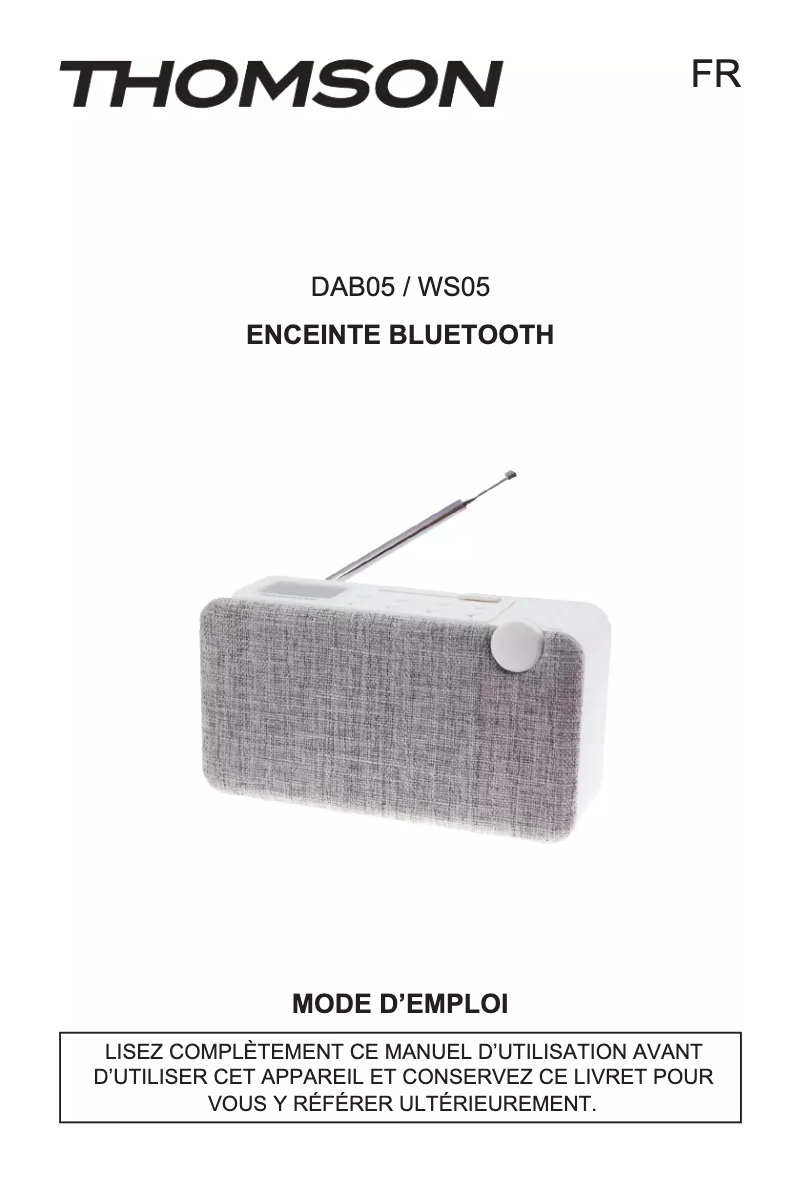 First page image of the manual for DAB05