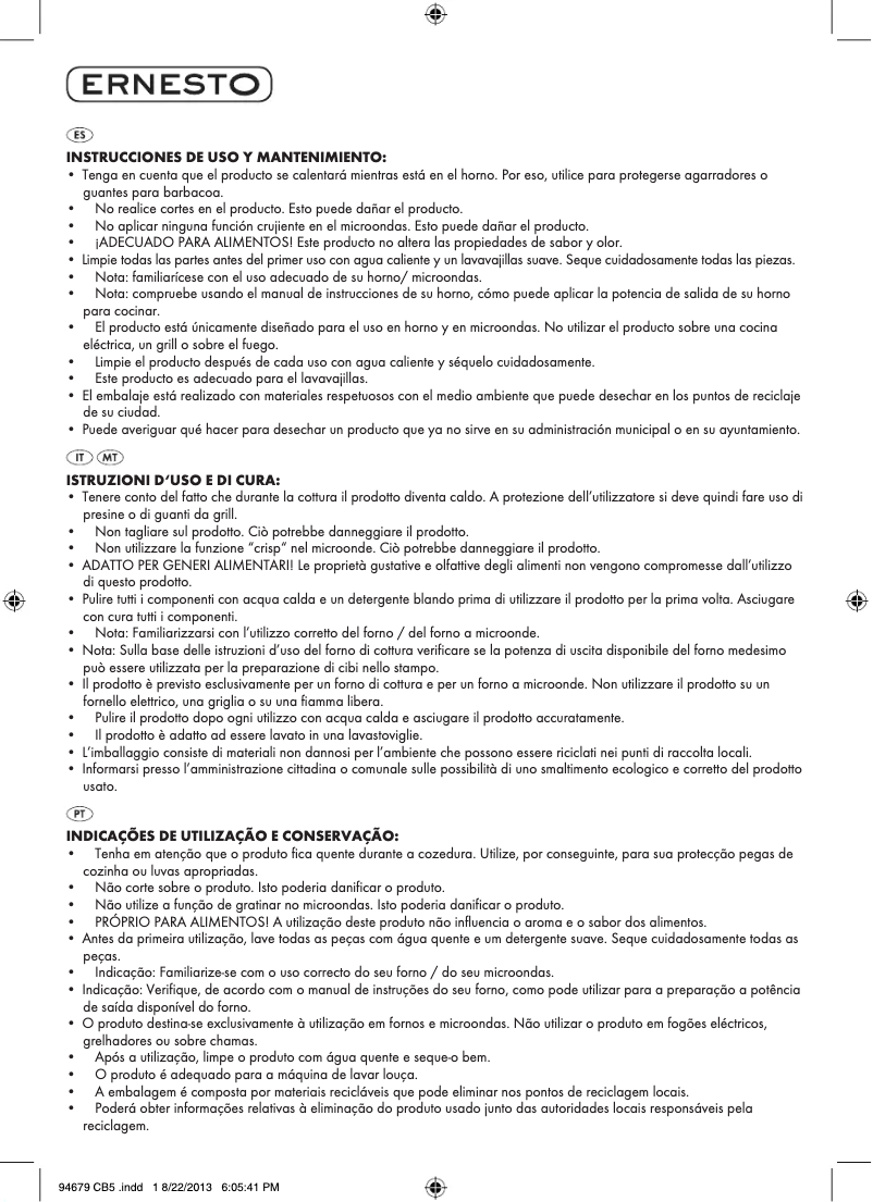 First page image of the manual for Z31800