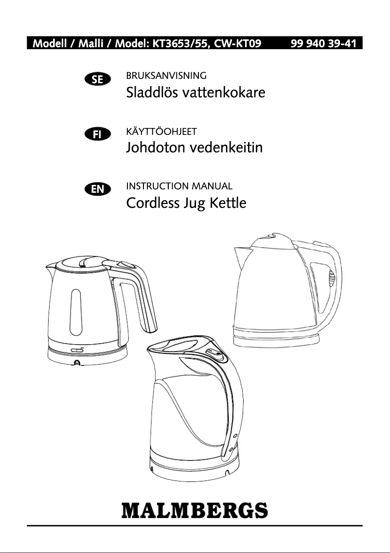 Image de la première page du manuel de l'appareil CW-KT09