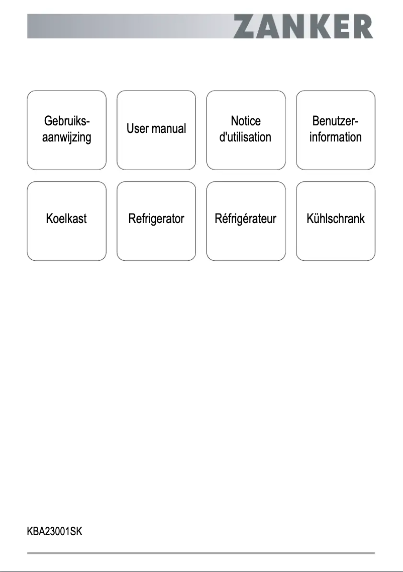 First page image of the manual for KBA23001SK
