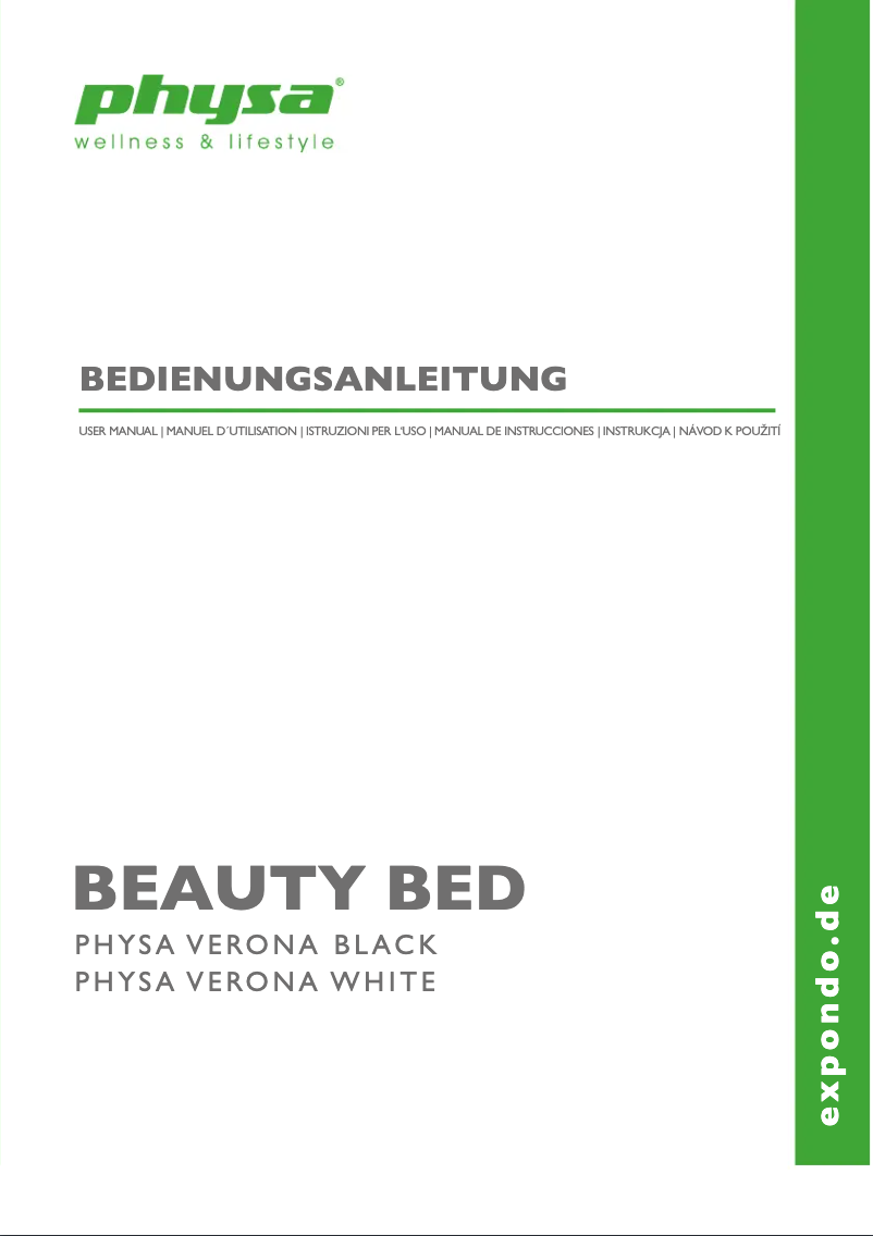 First page image of the manual for Verona