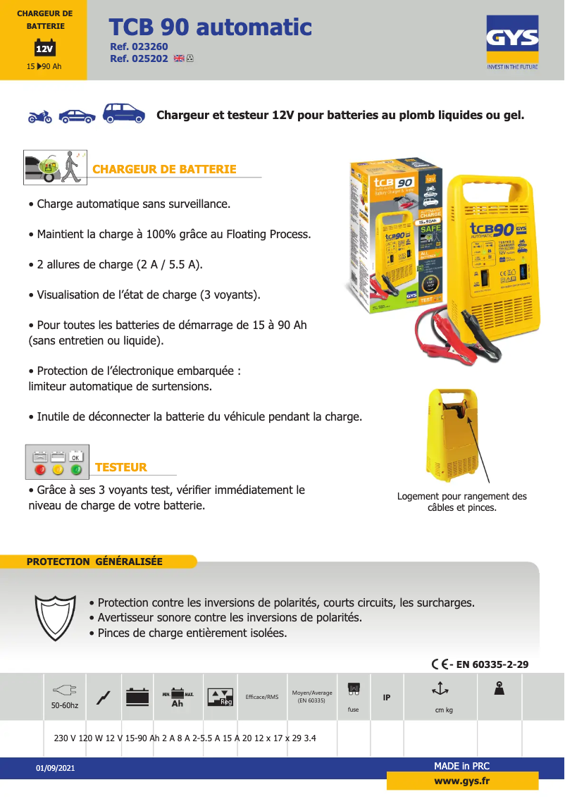 First page image of the manual for TCB 90