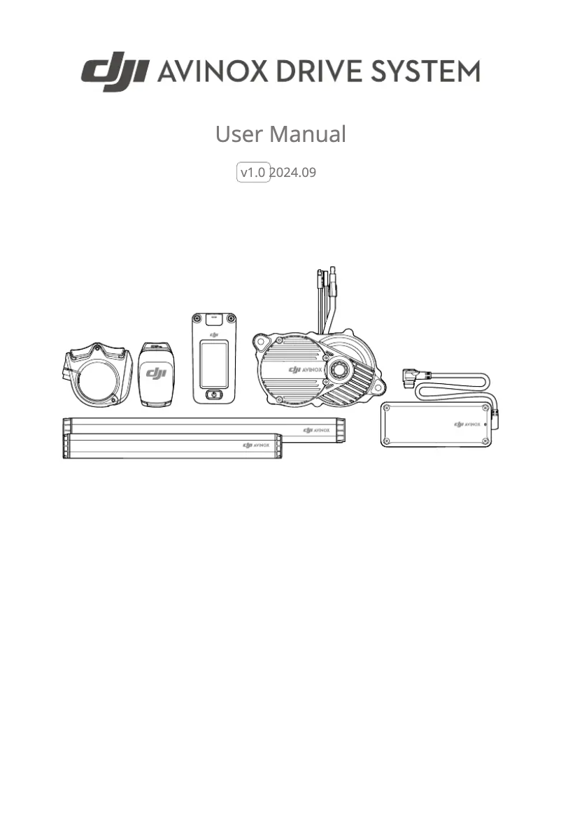Page 1 of the manual User Manual DJI Avinox Drive System