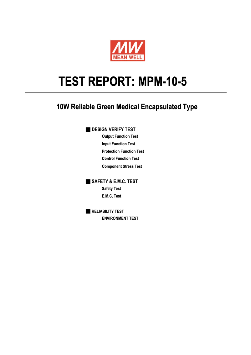 First page image of the manual for MPM-10-5