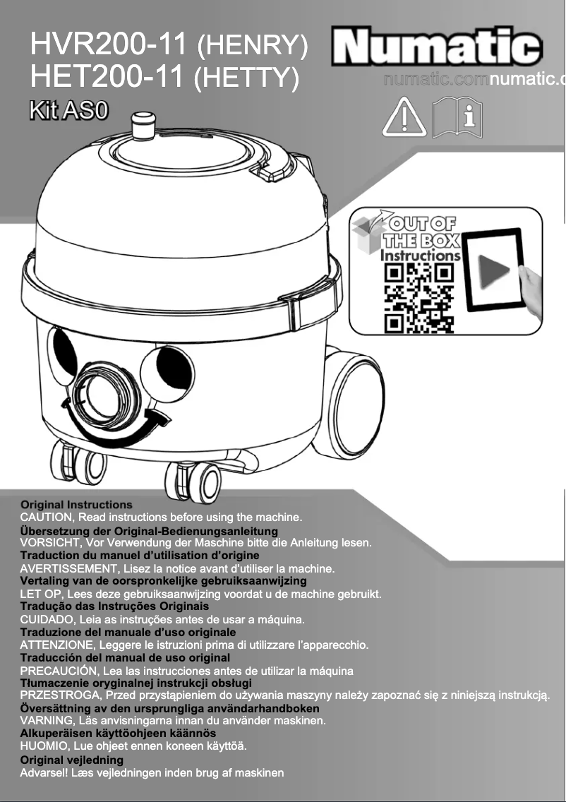 First page image of the manual for Hetty HET200