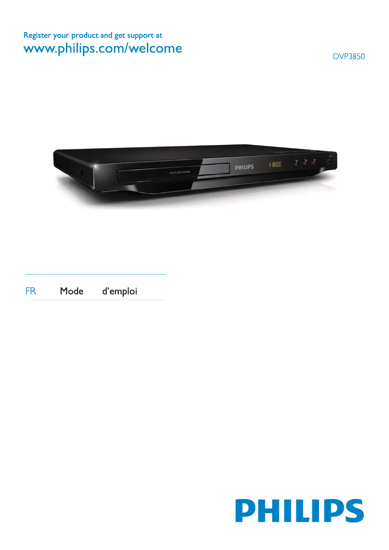 First page image of the manual for DVP3850