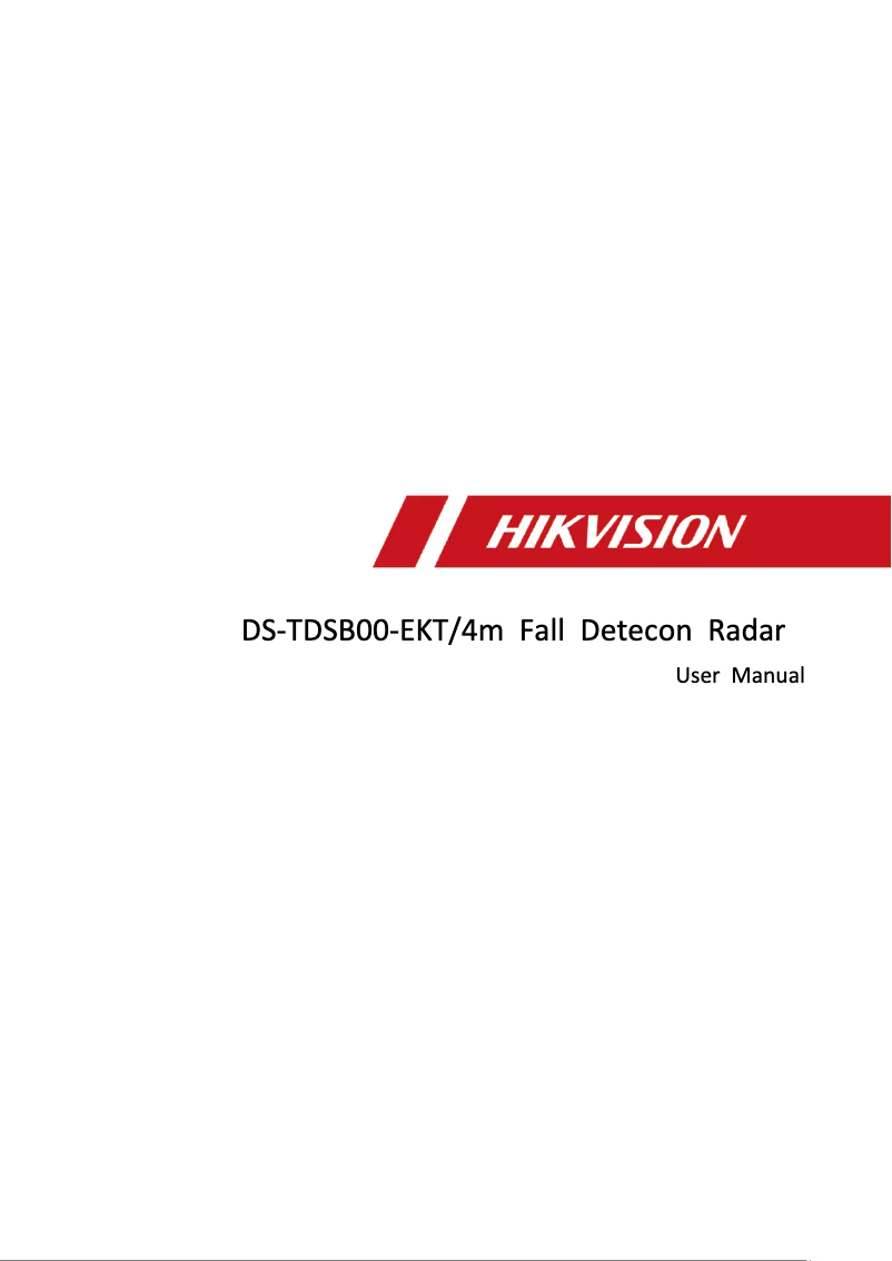 Page 1 of the manual User Manual Hikvision DS-TDSB00-EKT