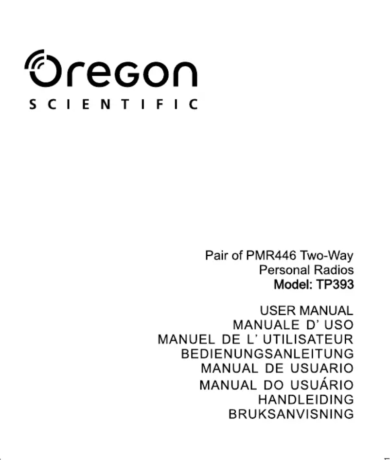 First page image of the manual for TP393