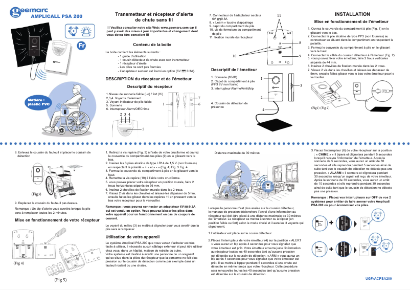 First page image of the manual for AMPLICALL PSA200