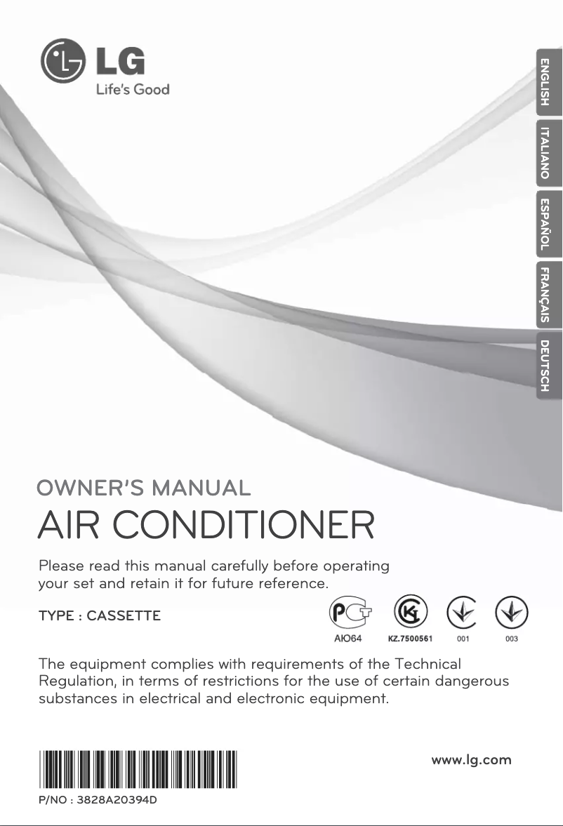 Page 1 of the manual User Manual LG AMNH126TCC0