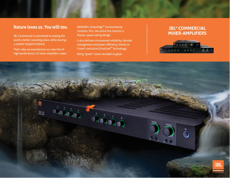 Page 1 of the manual Technical Sheet JBL CSMA 180