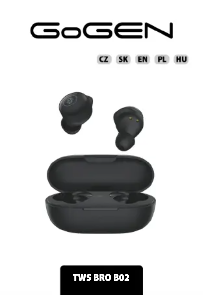 Page 1 of the manual User Manual GoGen TWS BRO evo 2