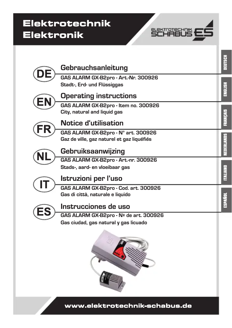Page 1 of the manual User Manual Schabus GX-B2pro