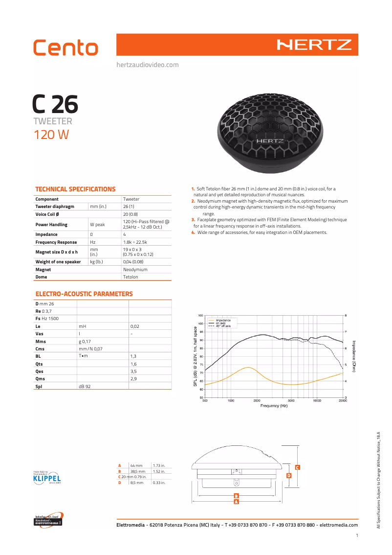 Image de la première page du manuel de l'appareil C26