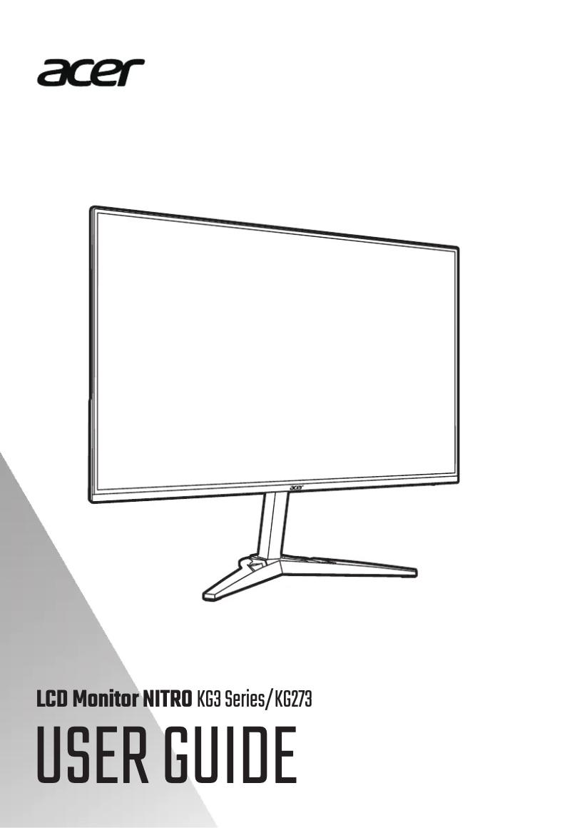 First page image of the manual for KG273