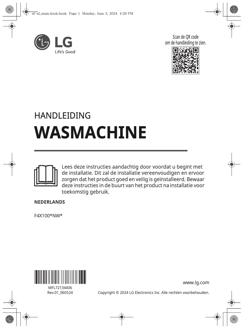 Page 1 of the manual User Manual LG F4X1009NWK