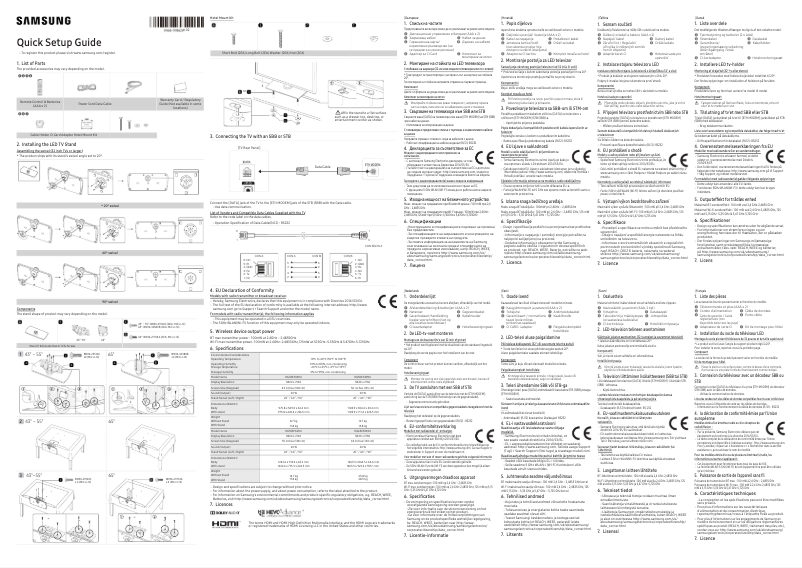 Page 1 of the manual Installation Guide Samsung HG43EF690UB