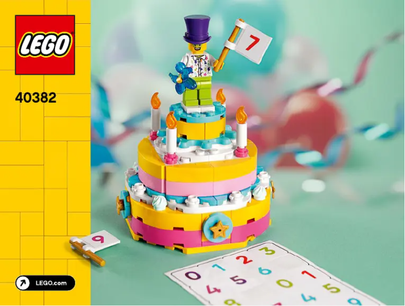 First page image of the manual for Birthday Set 40382