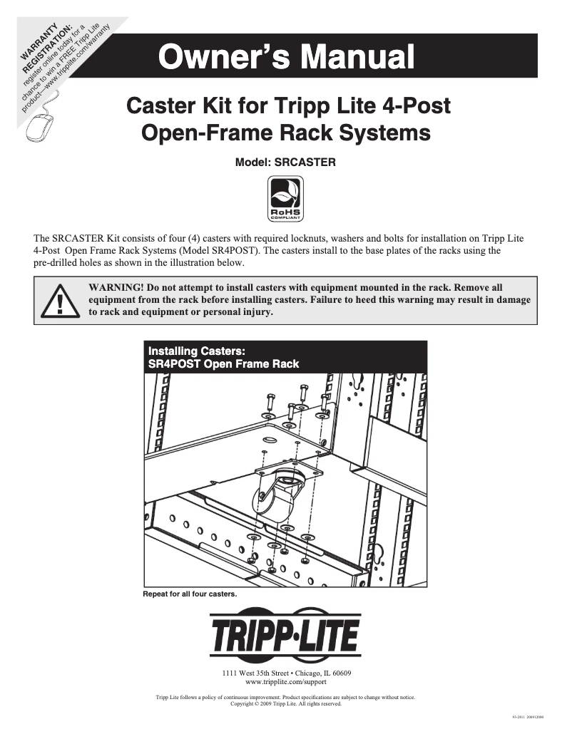 Page 1 of the manual User Manual Tripp Lite SRCASTER