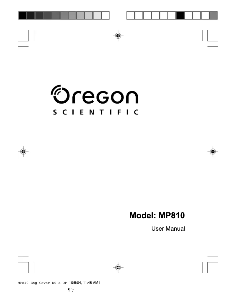 First page image of the manual for MP810