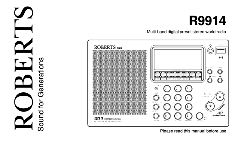 Page 1 of the manual User Manual Roberts R9914