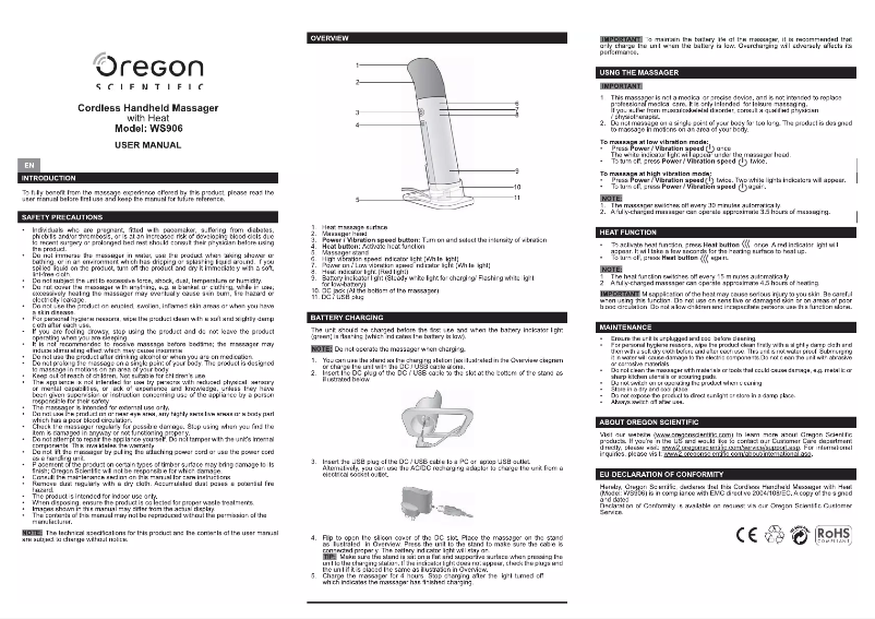 Page 1 of the manual User Manual Oregon Scientific WS906