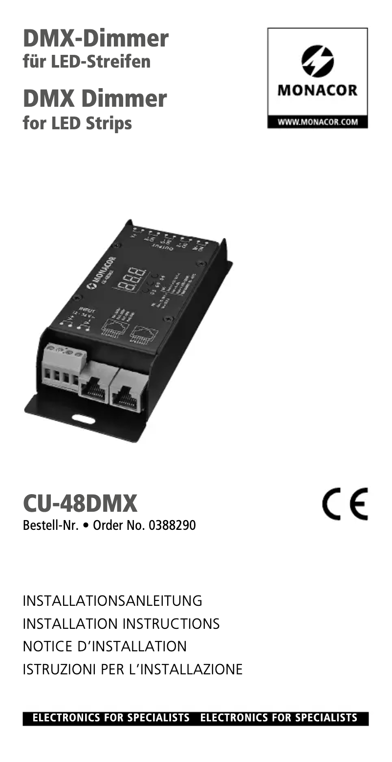 First page image of the manual for CU-48DMX