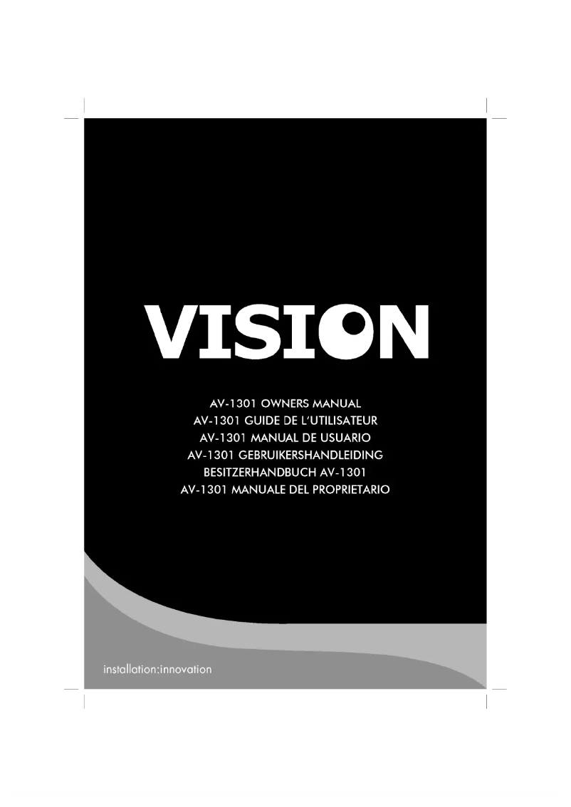 Image de la première page du manuel de l'appareil AV-1301