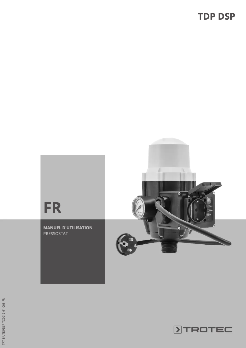 Page 1 of the manual User Manual Trotec TDP DSP