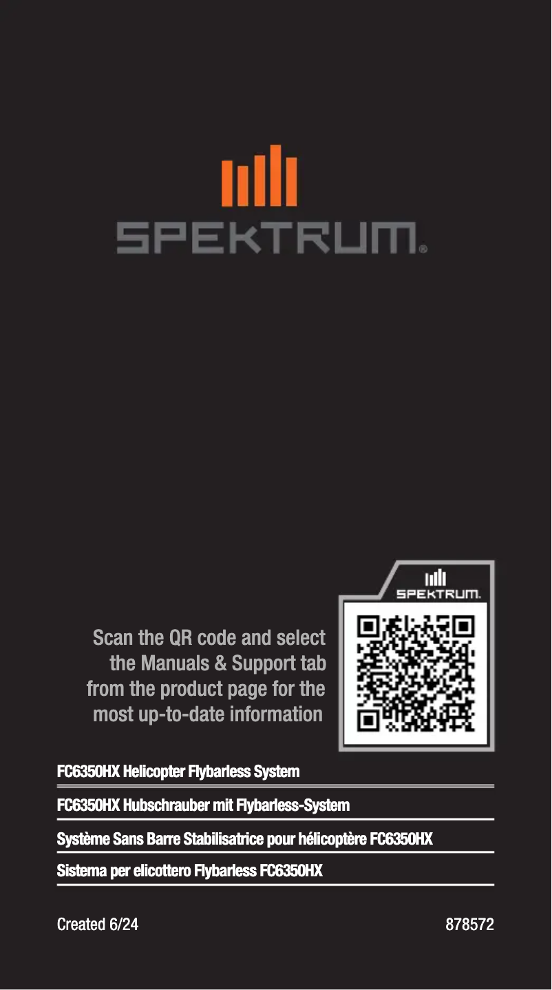 Page 1 of the manual User Manual Spektrum FC6350HX
