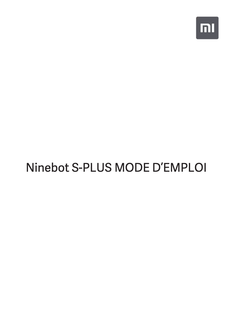 First page image of the manual for Ninebot S-PLUS