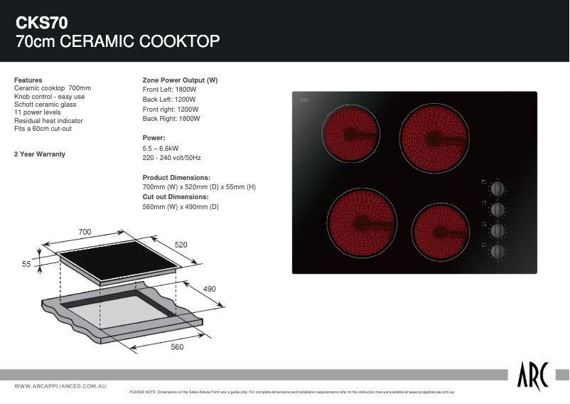 Image de la première page du manuel de l'appareil CKS70