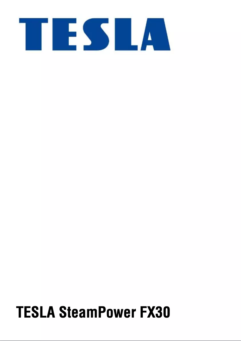 Image de la première page du manuel de l'appareil SteamPower FX30