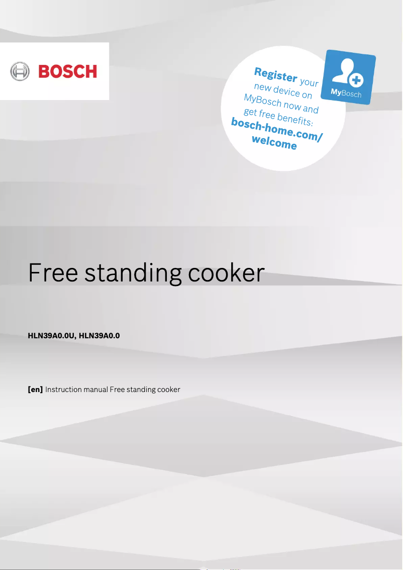 Page 1 of the manual User Manual Bosch HLN39A060U