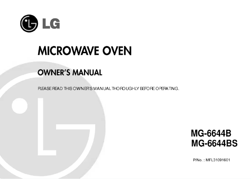 First page image of the manual for MG-6644B
