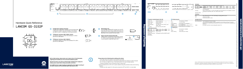 Image de la première page du manuel de l'appareil GS-3152P