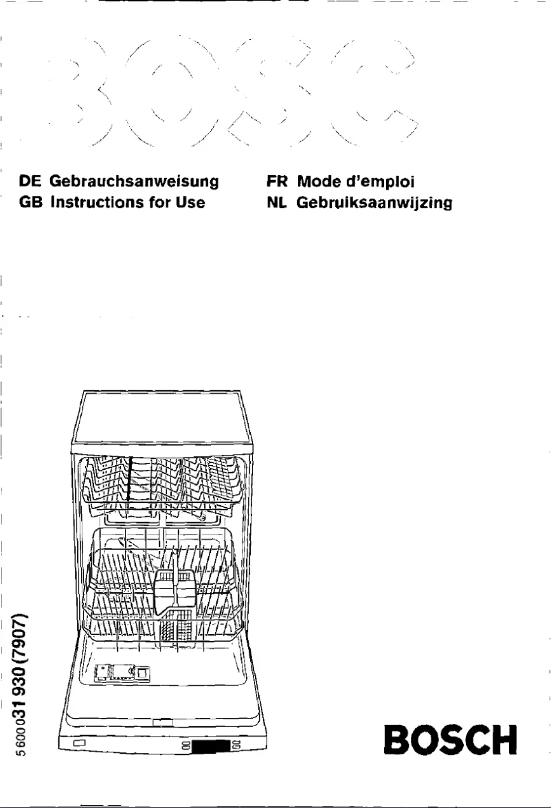 Page 1 of the manual User Manual Bosch SGS0908