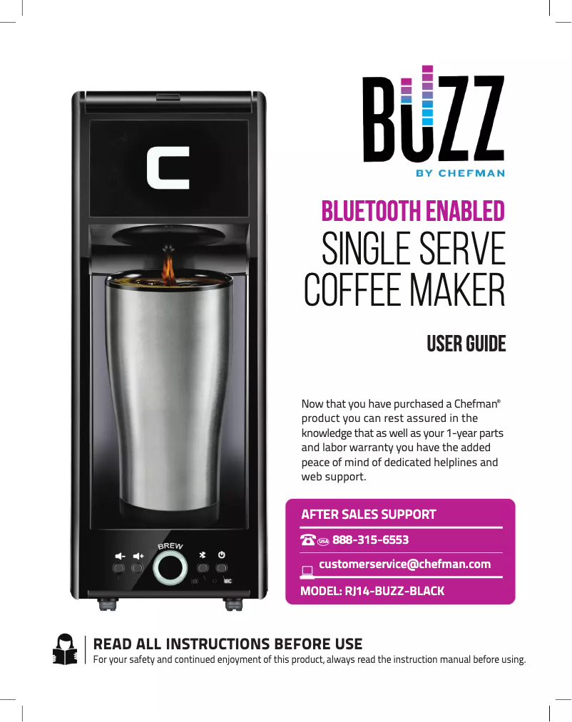 Page 1 of the manual User Manual Chefman Buzz